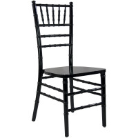 Flash Furniture WDCHI-B Advantage Black Wood Chiavari Chair
